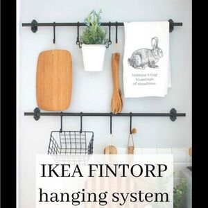 IKEA Fintorp kitchen rail system rack bar and hooks
